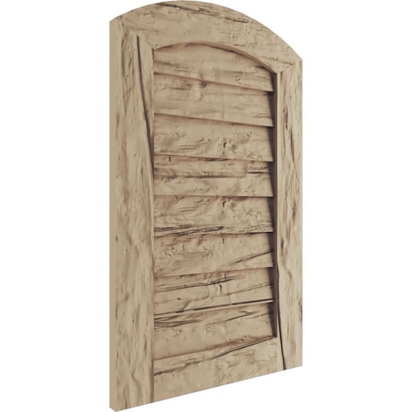 Timberthane Riverwood Arch Top Faux Wood Non-Functional Gable Vent, Primed Tan, 22W X 39H